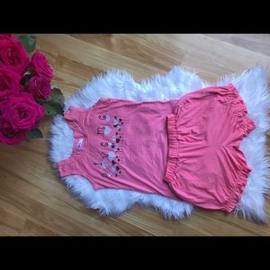 Pajamas pink matching top and shorts 🛒👚🦄
